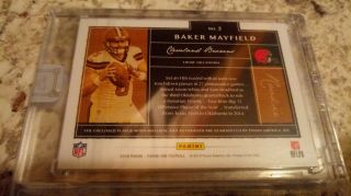 Baker mayfield 2018 Panini One RC patch Auto 69/99 2