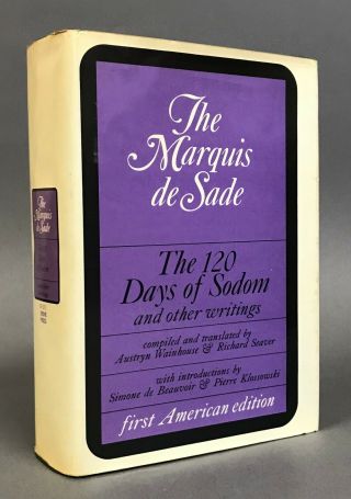 First U.  S.  Edition Marquis De Sade The 120 Days Of Sodom Grove Press 1966