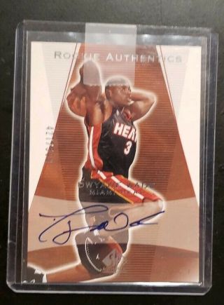 2003 - 04 Upper Deck Sp Authentic Dwyane Wade Rookie Rc Auto /500 Hof 3 Time Champ
