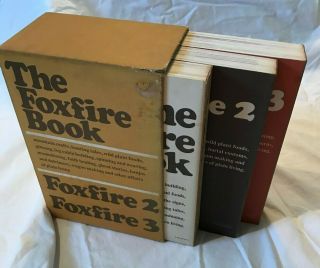 1970s The Foxfire Book Vol 1.  2.  3 In Slipcase Soft Cover Editions Mountain Folk