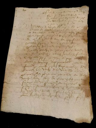 Rare Autographed Manuscript Document From 1500s