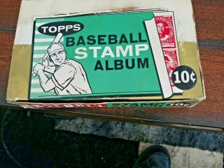 1962 Topps Baseball Stamp Album Empty Display Box