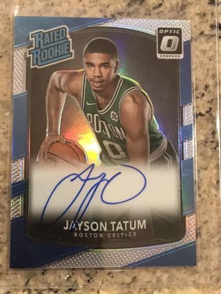 2017 - 18 Panini Donruss Optic Jayson Tatum Holo Auto Celtics