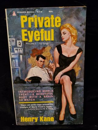 Private Eyeful Henry Kane Vintage Sex Paperback Pulp