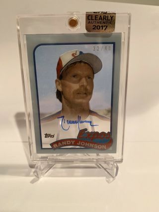 2017 Topps Clearly Authentic Randy Johnson Rc Reprint Auto 