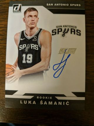 2019 - 20 Donruss - Next Day Autograph - Rookie Auto - Luka Samanic Spurs Ssp
