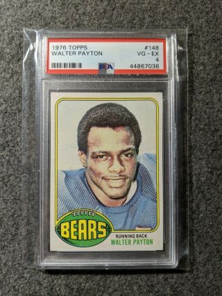1976 Topps Football Card 148 Walter Payton Rookie Psa Graded 4 Nicely Centered