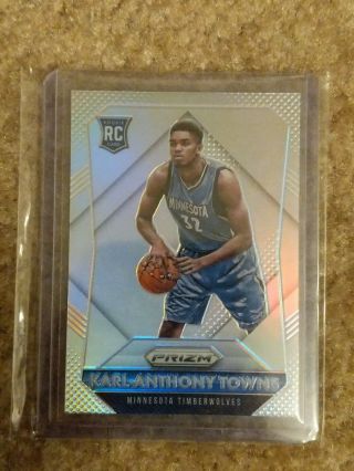 2015 - 16 Panini Prizm Silver 328 Karl - Anthony Towns Timberwolves Rc Rookie