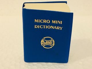 Vintage Aminex Very Rare Micro Mini Dictionary Korea 1st Printing Was 1978 Evc