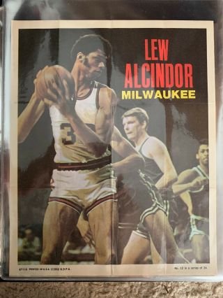 1970 - 71 Topps Basketball Posters Set Of 24 Alcindor Chamberlain Nm - Mt In Binder