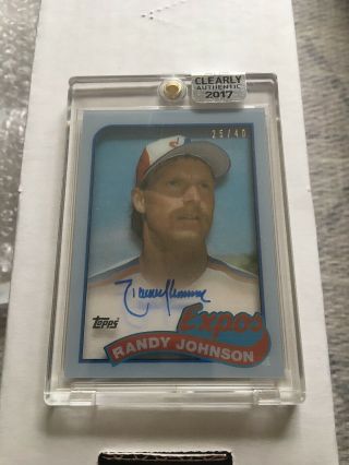2017 Topps Clearly Authentic Randy Johnson Rc Reprint Auto 