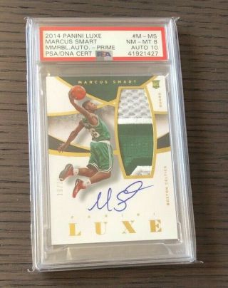 2014 Luxe Marcus Smart Rc Rookie Patch On - Card Prime Patch Sp 19/25 Psa/dna 8/10