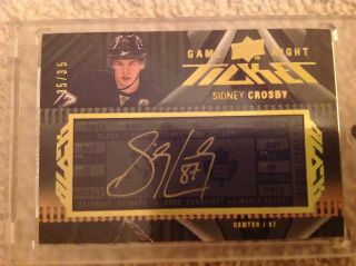 2009 - 10 Sidney Crosby Game Night Ticket Auto Gn - Sc 35/35