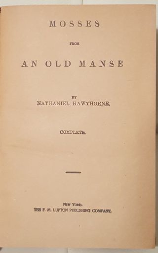 Antique Nathaniel Hawthorne book 