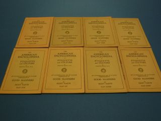 The American Encyclopedia Of Etiquette & Culture - Marvin Dana,  1922,  8 Volumes