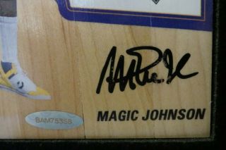 Magic Johnson Signed Autographed Game Floor 16 - 17 Supreme Hardcourt Lakers UDA 2