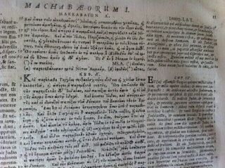 1657 Polyglot Bible BIFOLIUM Greek Syriac Latin Hebrew English Set 3