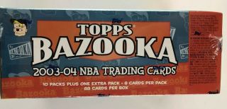 2003 - 04 2004 Topps Bazooka Basketball Packs Box LEBRON RC 2