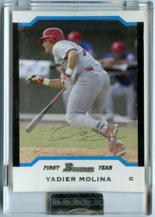 2004 St.  Louis Cardinals Yadier Molina Rc Uncirculated Bowman White /245 Rookie