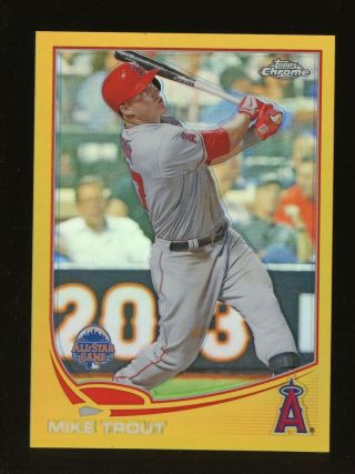 2013 Topps Chrome Gold Refractor All Star Game Mike Trout Angels /250