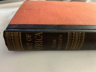 Out Of Africa By Isak Dinesen C.  1938 First Edition Hardcover Book Random House