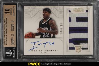 2012 National Treasures Isaiah Thomas Rookie Auto Patch /199 132 Bgs 10 (pwcc)