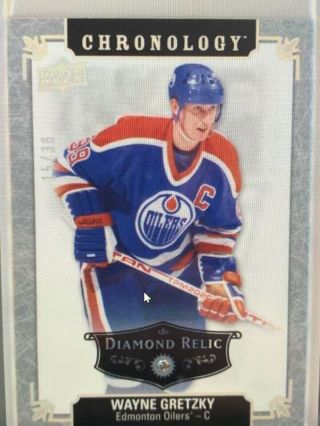 2018 - 19 Upper Deck Chronology Wayne Gretzky Diamond Relic Ssp /36