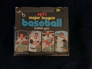 1971 Topps Baseball Empty Display Box 10 Cents See Photo