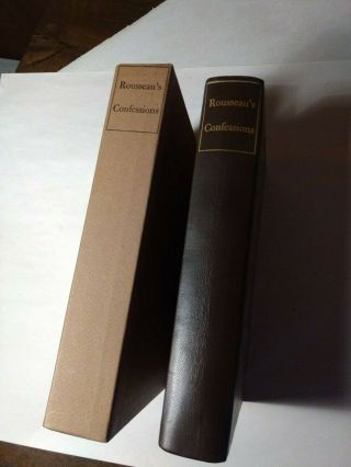 Limited Editions Club Confessions Of Jean Jacques Rousseau With Slipcase 1955
