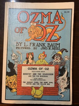 - = Ozma Of Oz By L.  Frank Baum - Paperback - 1907 - Rare = -