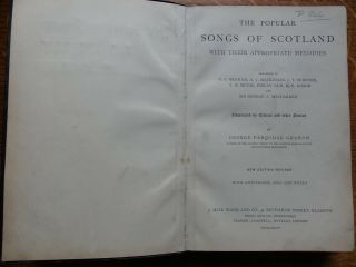 The Popular Songs And Melodies of Scotland 1884 George Farquhar Graham Airs & No 3