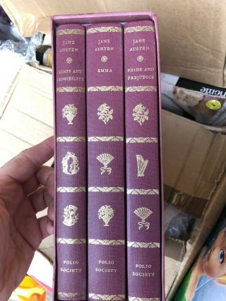 Jane Austen Three Classic Novels - Folio Society - Emma,  Prejudice,  Sensibility 2