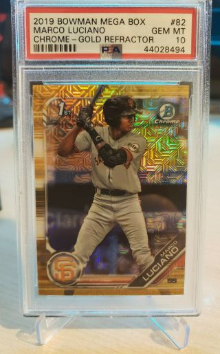 Marco Luciano 2019 Bowman Chrome Gold Mojo Refractor 22/50 Psa 10