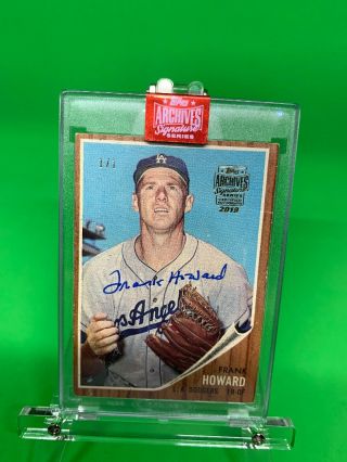 Frank Howard 1962 1/1 Auto 2019 Topps Archives Signature Edition Buyback Dodgers