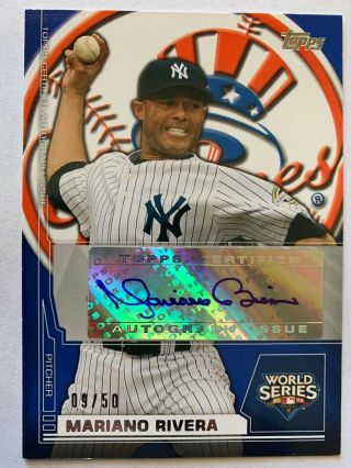 2010 Topps World Series Champions Mariano Rivera Autograph Yankees 09/50