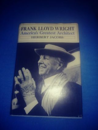 Frank Lloyd Wright Herbert Jacobs Hardback First Edition 1965 Book Dust Cover