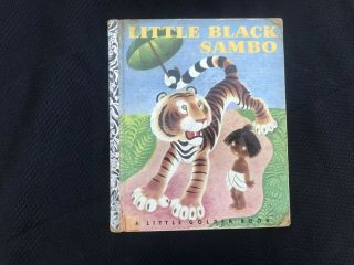 Vintage 1948 Little Black Sambo Little Golden Book