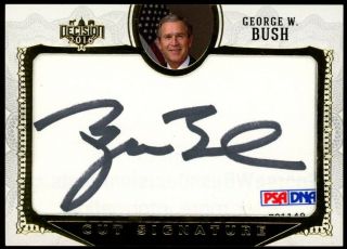 2016 George Bush Decision Gold Cut Signature Auto Autograph Potus