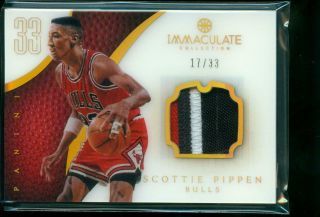 17/33 Scottie Pippen 2012 - 13 Immaculate Acetate Patches Jersey Number Patch