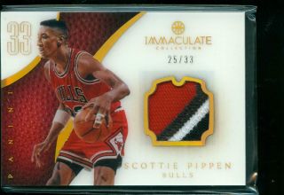 25/33 Scottie Pippen 2012 - 13 Immaculate Acetate Patches Jersey Number Patch