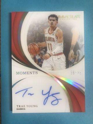 2018 - 19 Immaculate Trae Young Moments Auto /49