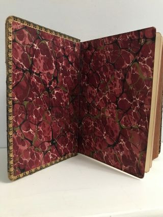 The Poetical Of Robert Burns Leather Bound Marbled Paper Gilt Edges 1896