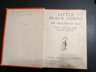 1927 BLACK SAMBO,  GINGERBREAD MAN,  TITTY MOUSE ANTIQUE CHILDREN ' S BOOK RARE 3
