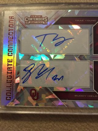 Trae Young Buddy Hield Dual Auto Cracked Ice Numbered /23 Rare Sick Card 2