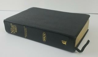 Nkjv - The Nelson Study Bible Black Bonded Leather