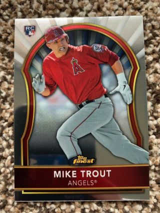2011 Topps Finest Mike Trout Angels Rc Rookie 94 Mvp 1