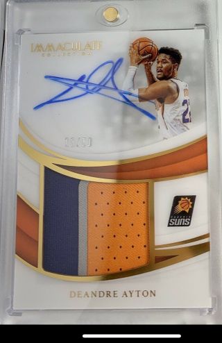 2018 - 19 Immaculate Premium Patch Rc Auto Rpa Deandre Ayton /50 Rookie Suns 