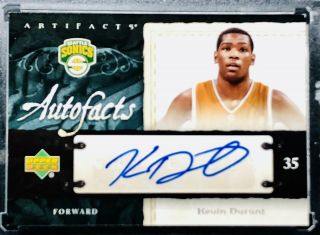2007 - 08 UD Artifacts Kevin Durant Rookie Auto RC Autofacts 2