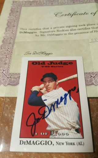 Signature Rookies Old Judge Joe Dimaggio Yankees Auto Autograph /500 1995 W