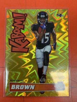 2019 Panini Absolute Marquise Brown Kaboom Gold Refractor Rookie /10 Hot Ssp